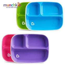 Munchkin Divider Plates Pink And Purple 2'S