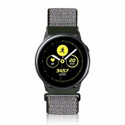 Wniph 20MM Quick Release Watch Band Compatible With Samsung Galaxy huawei pebble asus ticwatch Smart Watch Soft Nylon Lightweight Breathable Replacement Sport Strap Olive 20MM