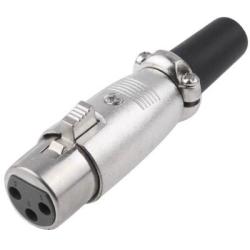 3 Pin Xlr Female Plug Microphone Connector Adapter