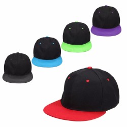 Unisex Women Men Cotton Blend Hip Hop Baseball Cap Adjustable Flat Snapback Hat