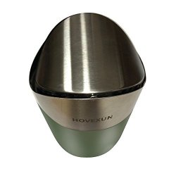 Hovexun Desk Trash Bin Waste Can Stainless Steel 1.5 L 0.40 Gal Green