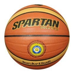 Spartan Gold Star Pu Leather Moulded Basketball Club Ball - Size 7 SPN-BB1B