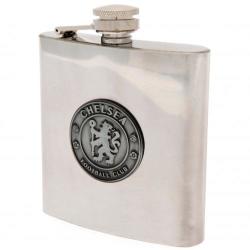 Chelsea - Stainless Steel Crest Hip Flask