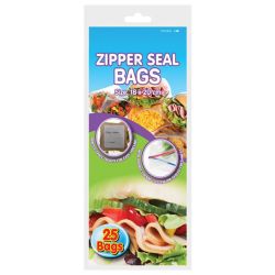 Sandwich Bag - 25 Piece - Zipper Seal - 18CM X 20CM - Disposable - 6 Pack