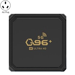 Q96+ 4K Ultra HD Smart Tv Box Android 9.0 Hisilicon HI3798M Quad Core 1GB+8GB Plug Type:au Plug Black