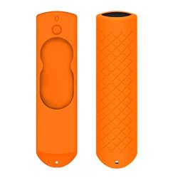 Gbsell Anti Slip Silicone Protective Case Cover For Amazon Fire Tv Stick Voice Remote 5.9INCH Orange
