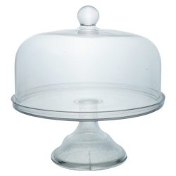 Dd Cake Dome Glass Footed 26X26CM