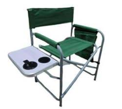 Outdoor Camping Folding Director Chair With Side Table