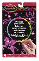 Melissa & Doug Scratch Art: Princess Pink Glitter Board - 4 Scratch Art Boards