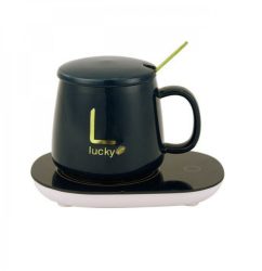 Portable Coffee Ceramic Mug With Thermostatic Coaster