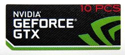 10 Pieces Of Nvidia Gerforce GTX Sticker 12 X 30MM 730X10