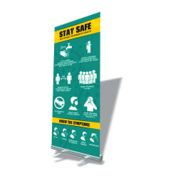 COVID-19 - Pull Up Banner Econo - Covid 19 - Social Distancing Standard GRAPHIC-MEDPB01
