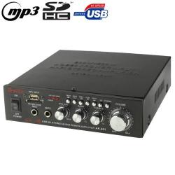 AK-601 Stereo Audio Karaoke Power Amplifier Support Sd Card USB Flash Disk Black