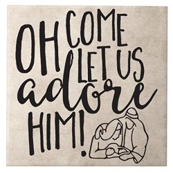 Oh Come Let Us Adore Him Christmas Holiday Decal Sticker Great For Tiles
