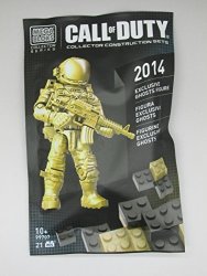 Mega Blok - Call Of Duty Ghosts - Sdcc 2014 Exclusive Gold Astronaut Bagged Microfigure