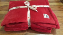Absolutely Exquisite Red Mongolian Fleece Blanket By Ava Luxuriously Soft