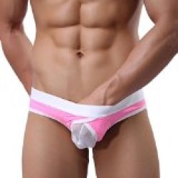 Us Binmer Tm Sexy Mens Breathe Underwear Briefs Bulge Pouch Shorts Underpants M Pink