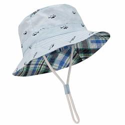 Zando Baby Sun Hat Kids Summer Outdoor Upf 50+ Sun Protection Baby Boy Girl Hats Toddler Beach Cap Bucket Hat A Light Blue &