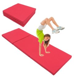 Ipree 180X60X5CM Folding Panel Gymnastics Mat Gym Exercise Yoga Tri Pad