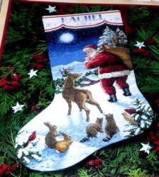 Dimensions Cross Stitch Kit Stocking- Santas Arrival