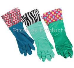 Household Gloves With Printed Cuff Long Length