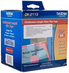 Brother DK-2113 Continuous Length Film Label Roll Black clear