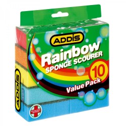 Addis Sponge Scourers Rainbow 10 Pack 90235