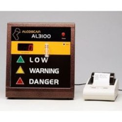 AlcoScan AL3100 Voluntary Breathalyser System Including Printer Brown