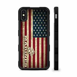 407CASE Compatible With Iphone Xr American Flag Us Marines Hyper Shock Protective Rubber Tpu Phone Case Iphone Xr