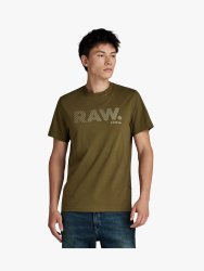Men&apos S 3D Raw. Logo Slim Green T-Shirt