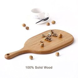 Wooden Cheese Crackers Serving Board With Handle Small Pizza Stone Peel Chopping Paddle Cutting Slicing Platter For Cake Bread Sushi Crackers Biscuits Fruits Meat