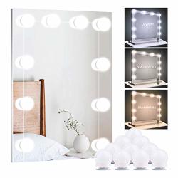 Upgraded Hollywood Style Vanity Mirror Lights Kit 10 Dimmable LED Bulbs With 3 Color Modes Best For Makeup Dressing Table Bathroom Dressing Room Power
