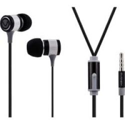 Volkano Metallic In-ear Headphones Black