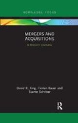 Mergers And Acquisitions - A Research Overview Paperback
