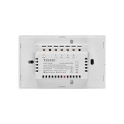 T2US Us Plug WIFIRF433 Touch Panel Switch - White 3 Gang
