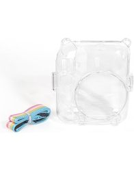 For Fujifilm Instax MINI 12 Crystal Protective Case Scratch Proof Strap Strap Transparent Simple PC Camera Case