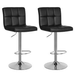 Songmics Adjustable Swivel Bar Chair With Backrest Set Of 2