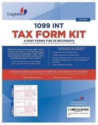 Laser 1099-INT 4part Form with Envelopes EGP IRS Approved 50 Envelopes