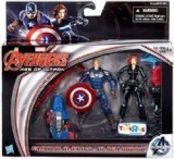 Marvel Avengers Age Of Ultron Age Of Ultron Captain America & Black Widow Exclusive 3 3 4" Action Figure 2-PACK