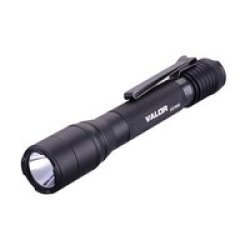 Valor 2AA Rechargeable Flashlight 800 Lumens 138M Throw Black