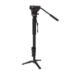 Fotga Lightweight Aluminum Monopod Kit With Fluid Head And Removable Feet 67" Max Load 13.2LBS For Dslr Cameras Or Video
