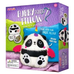 Panda Furry Pillow Sewing Embroidery Diy Craft Kit Art Soft Plush