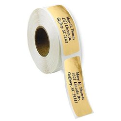 Shiny Gold Foil Rolled Address Labels