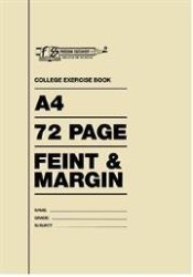 Freecom Freedom A4 72 Pages College Exercise Book Feint And Margin 5 Pack- Soft Durable Cover Ideal For Writing With Pen Or Pencil Pack Of