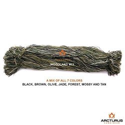Ghillie Suit Thread - Lightweight Synthetic Ghillie Yarn To Build Your Own Ghillie Suit Woodland Mix