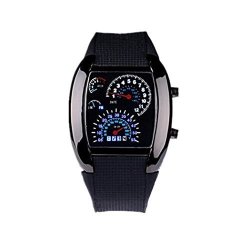 Clearance Watch Daoroka Fashion Aviation Turbo Dial Flash LED Watch Gift Mens Lady Sports Car Meter New C