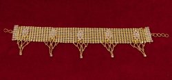18K Gold Plated Indian Women Designer Chain Bracelet Ethnic Wedding Hand Jewelry IMRB-BBG17A