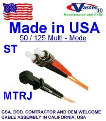 Made In Usa 40 M St To Mtrj 50 125 Multi-mode Duplex Glass Fiber Optic Cable Pvc Type