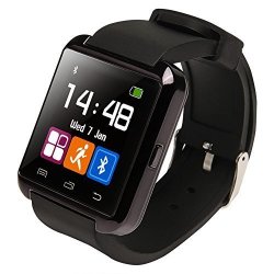 U8 Bluetooth Smart Watch Wristwatch Phone With Camera Touch Screen For Android Os And Ios Smartphone Samsung Smartphone Black