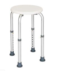 Round 7 Height Adjustable Medical Shower Stool Chair Bath Tub Seat White New